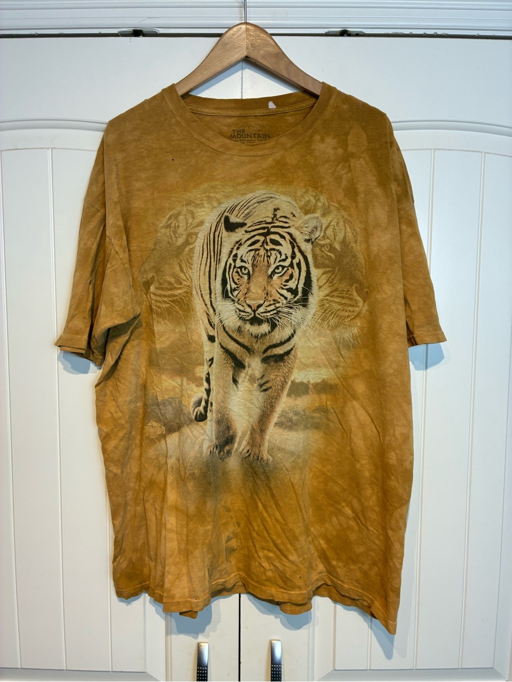 The Mountain Brown Tiger Graphic Short Sleeve Tee Size XL